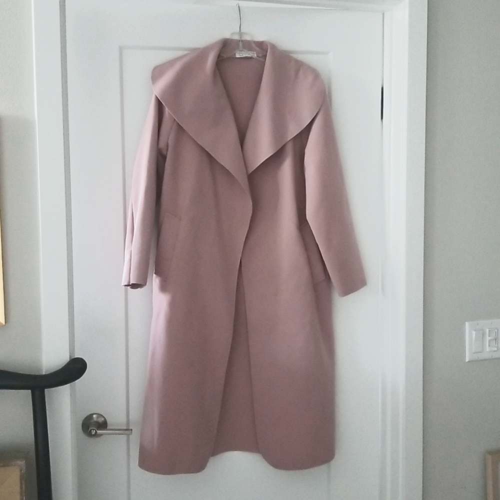 Made in Italy Mauve Long Trench Coat Size S